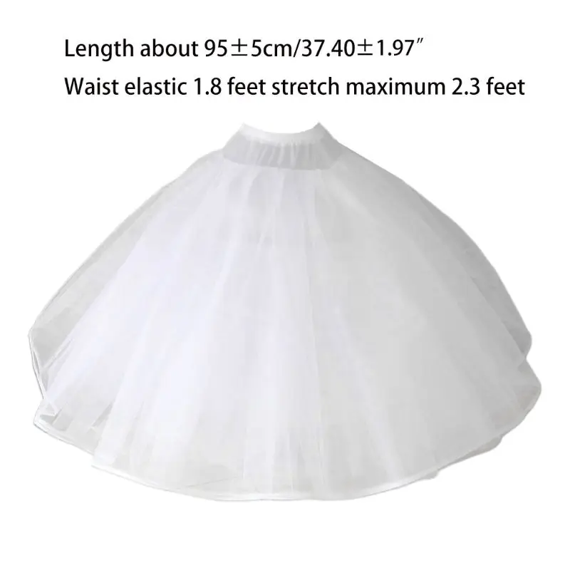 Womens 8 Layers Tulle Ball Gown Bridal Wedding Dress Petticoat with No Rings Evening Prom Crinoline Half Slip Underskirt image 4
