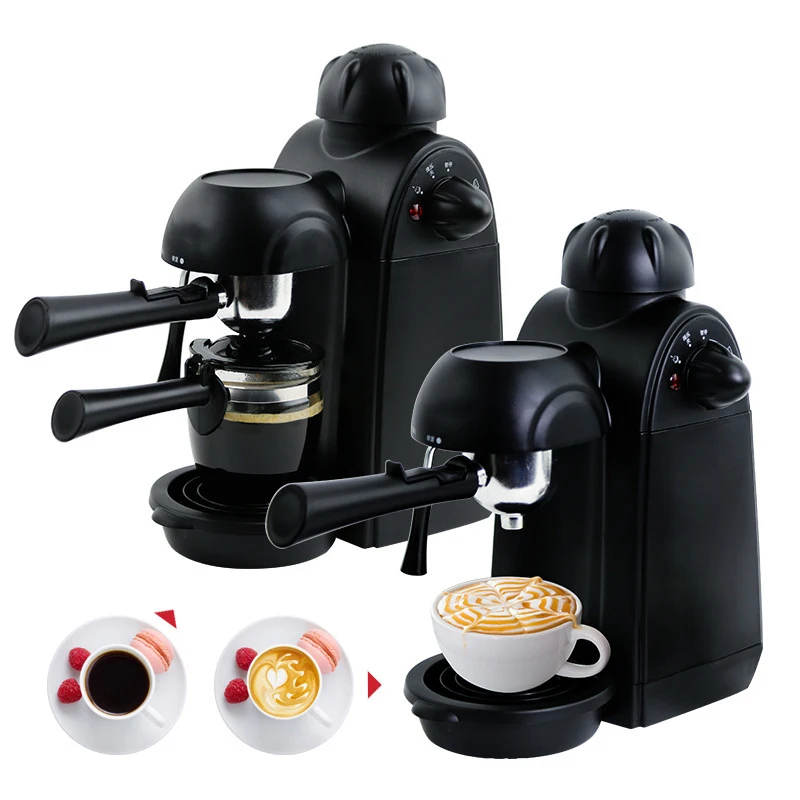 Аппарат для приготовления кофе эспрессо с паром, аппарат для капучино со вспенивателем для молока и графином, бытовая кухонная техника
