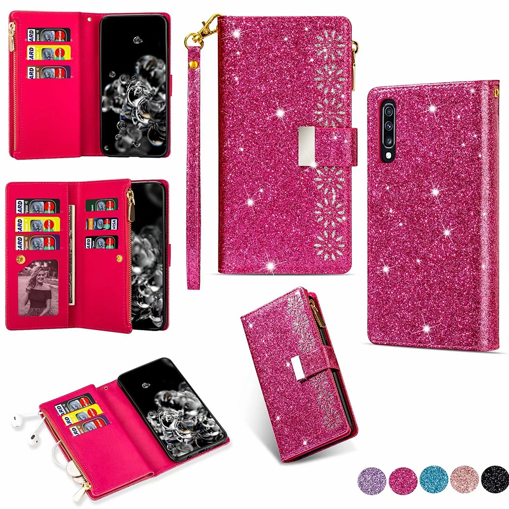 Rits lederen hoesje voor Samsung A5 2017 A6 A7 2018 A10 A20 A30 A40 A50 A70 A11 A12 A32 A52 A72 a 21s A41 A51 A71 A91 A81