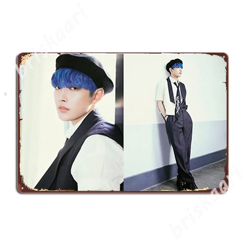 Ateez Hongjoong Inception Metal Signs Customize Living Room Club Party Plates Tin sign Posters