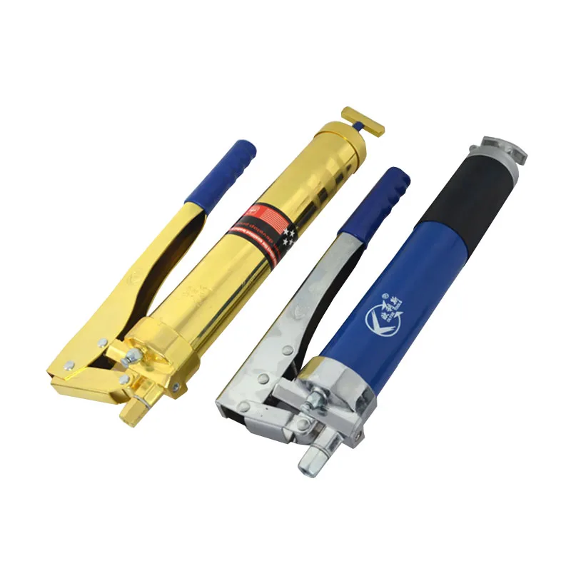 National standard grease gun manual high pressure 900cc double lever type butter gun heavy self-priming lubricator