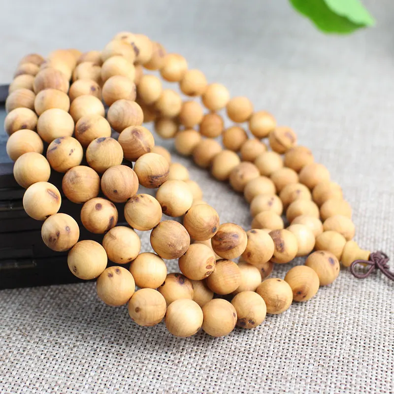 

Taihang Ya Cypress Wood Bracelet 108 Beads With Scars Old Material