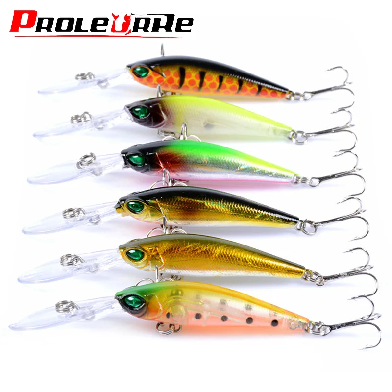 

6pcs/lot Bait Fishing Lures Set Topwater Carp fishing Bait Kit Tackle Suit Sale Artificial Hard Bait Minnow Fish lure set