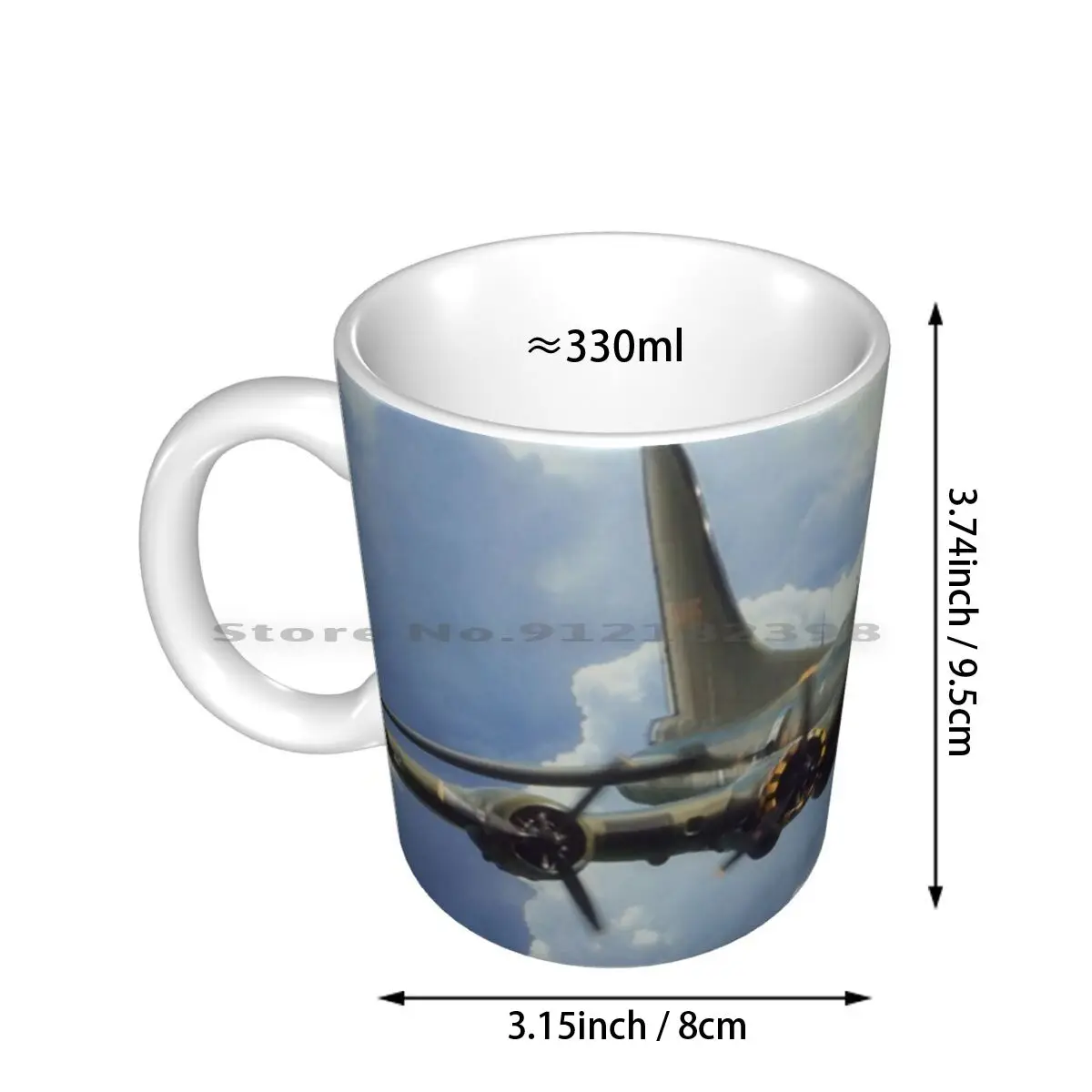 The Flying Fortress Ceramic Mugs Coffee Cups Milk Tea Mug B17 Flying Fortress B 17 Fying Fortress Boeing Memphis Belle Sally B