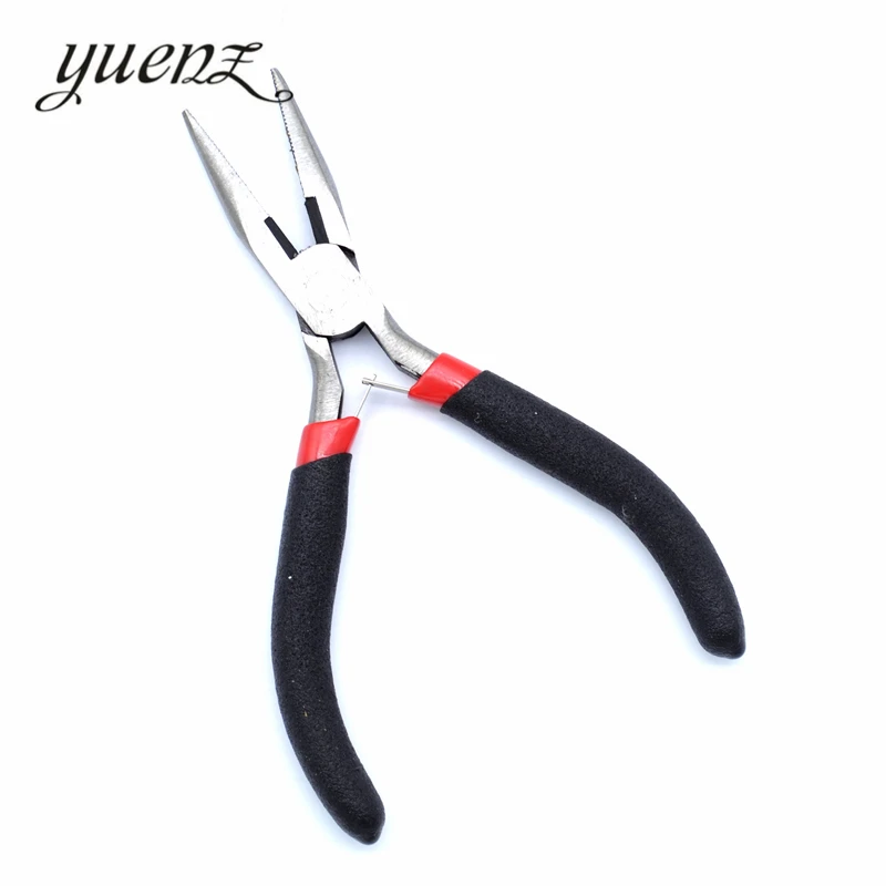 1 Pcs Stainless Steel Needle Nose Pliers Jewelry Making Hand Tool Black 12.5cm X1