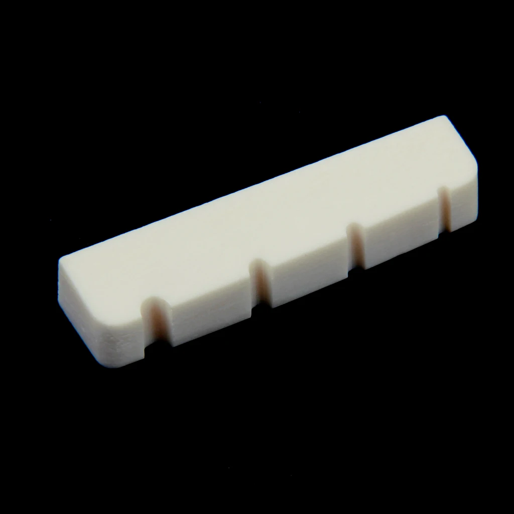 38mm BEIGE Slotted Bone Nut Replacement For 4-String Electric Bass Guitar