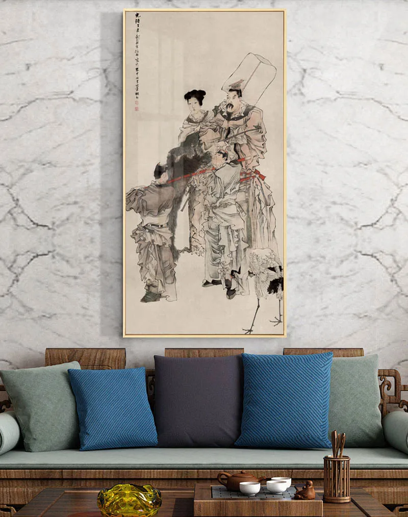 Chinese Style Painting Animal Landscape Canvas Frame Poster HD Picture For Office Home Living Room Wall Art Decoration