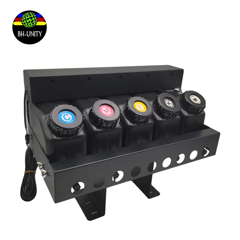 High quality and new! UV ink tank CYMKW 5colors Bulk Ink System with Alarm UV Ink Tank CISS for uv printers