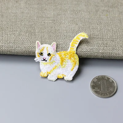 Große Qualität Gestickte Nette Katze Patches für Baby Hut Tasche DIY Patch Mit Kleber Kleber Eisen Auf Patch Reparatur Aufkleber – Detail 8