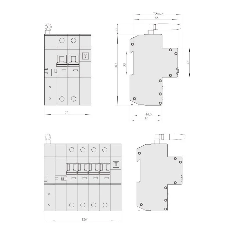 Medidor de energía inteligente con WIFI, dispositivo trifásico con protección contra fugas, vatímetro kWh, control por voz, compatible con alexa y google home, Tuya Din rail