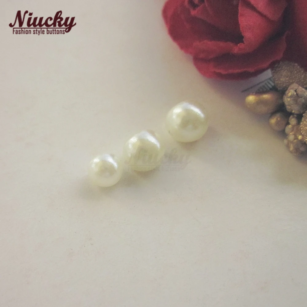 Niucky 5mm-8mm Tiny Pearl Buttons For Sewing Doll Clothing Wedding Dress DIY Crafts Decorative Accessories P0301-005#5