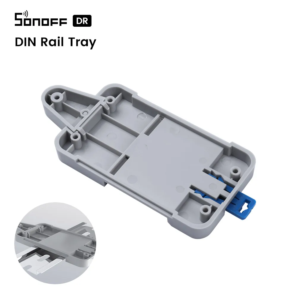 Itead SONOFF DR Din Rail Tray Adjustable Mounted Rail Case Holder Mounted Adjustable For SONOFF Basic RF Dual PowR2 TH10 TH16