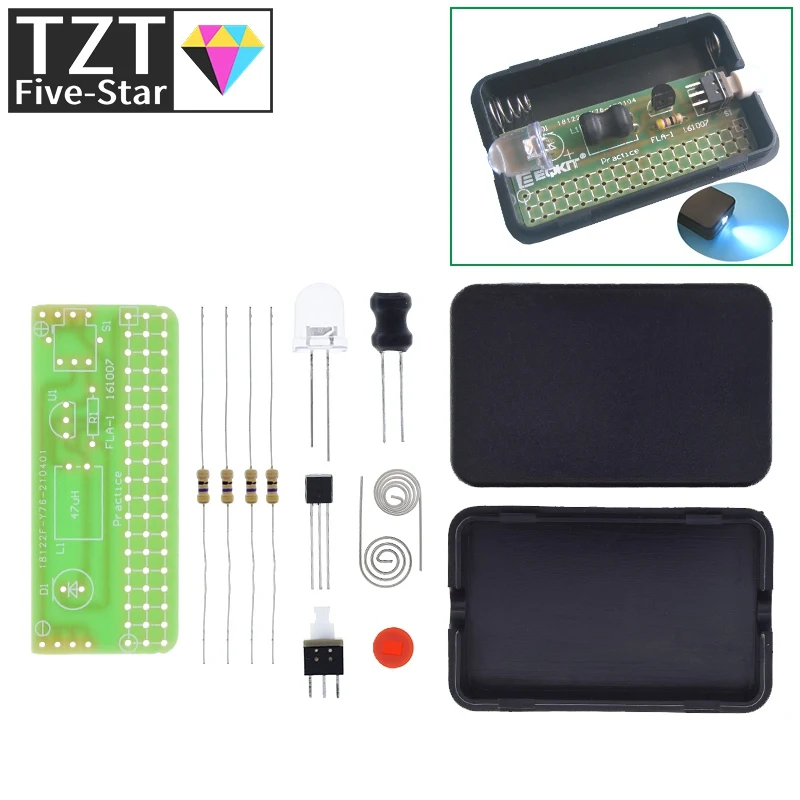 TZT 1/3PCS Großhandelspreis 1 Set FLA-1 Einfaches Taschenlampen-Kit DIY-Modul 1,5V 55x35x11,5mm Präzise für DIY-Kits – Detail 9