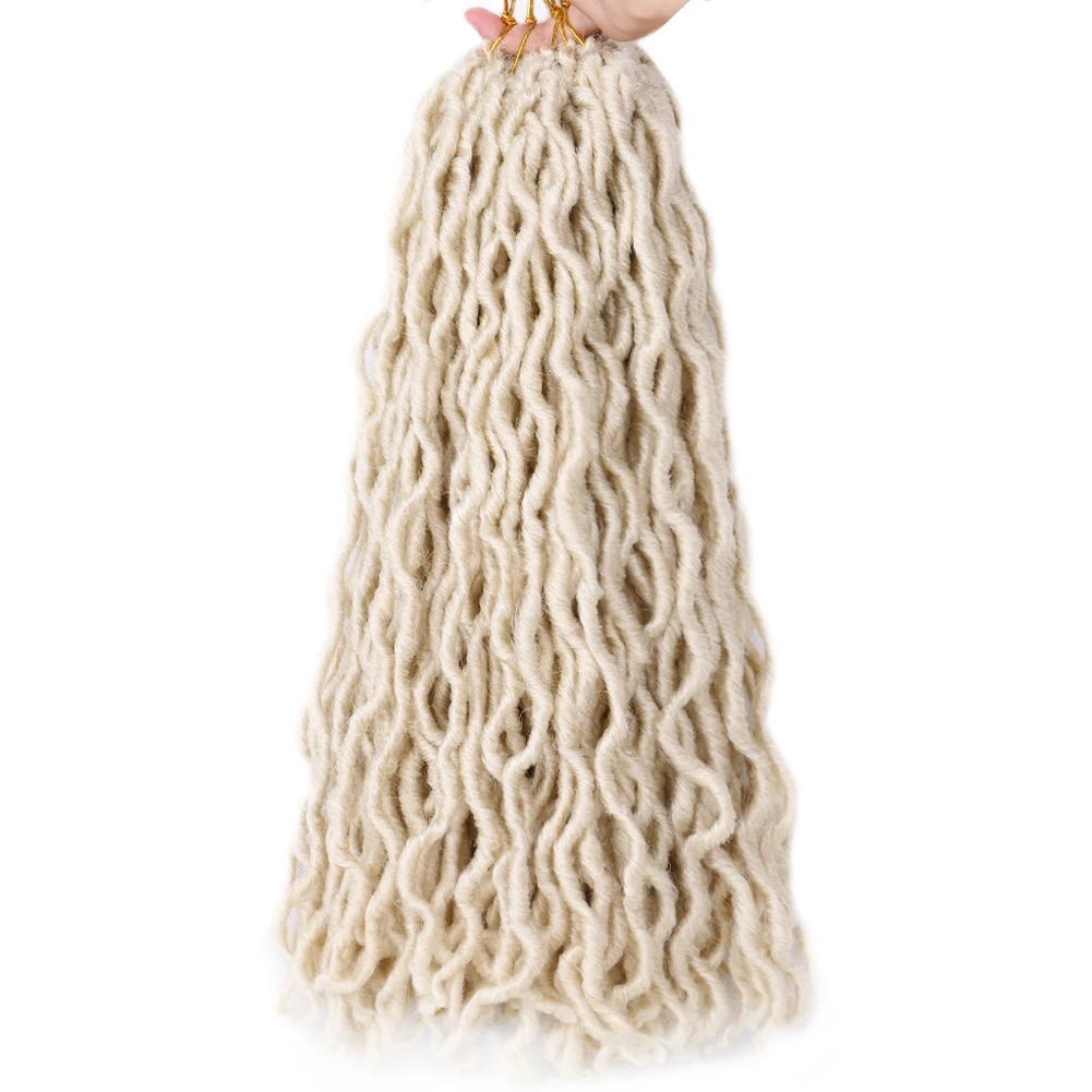 Gypsy Locs Synthetische Goddess Faux Locs Häkelhaar Weiche Zöpfe Dreadlocks Lockige Twist-Flechthaare für Frauen Schwarz 15 Stränge – Detail 16