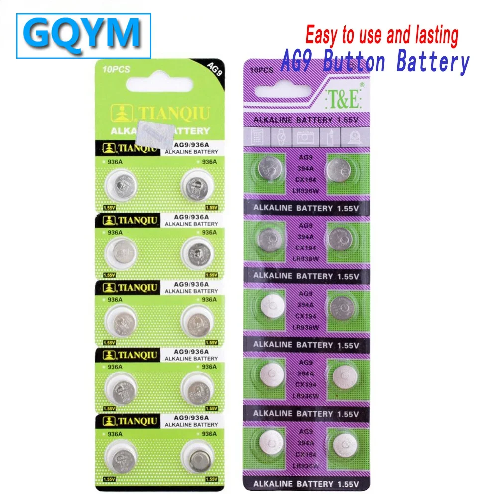 

10PCS AG9 SR936SW watch battery coin battery SR936 936A 194 394 394-1W 280-17 x10 1.55V button alkaline battery