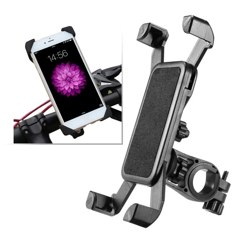 1pc Bicycle Motorcycle Phone Holder Universal Bike Handlebar Clip Stand GPS Mount Bracket Phone Accessories