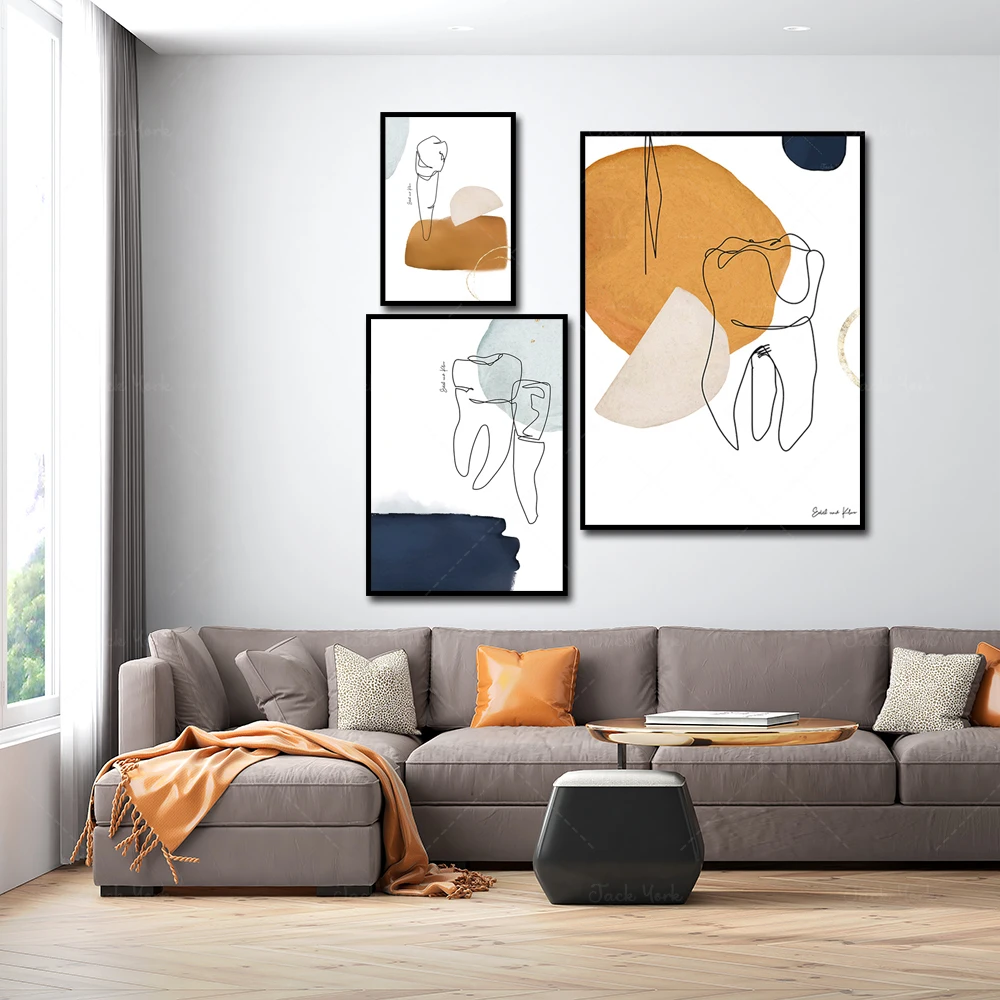 Tooth Pictures, Dentist Pictures, Art, Watercolor, Minimalist, Set, Dentist Art, Dentist Office Decor, Poster