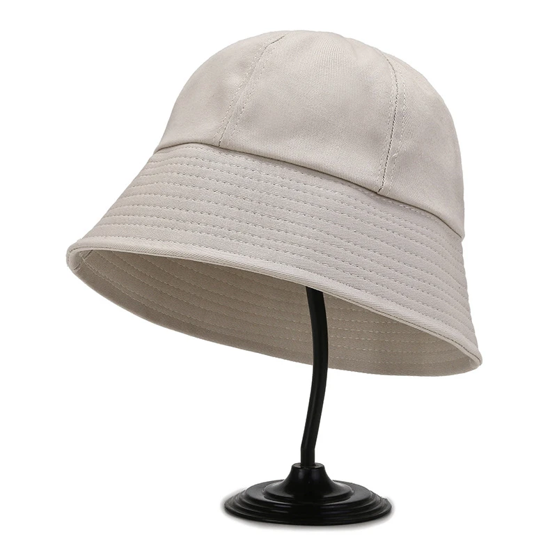 Summer Spring Black Women Bucket Hat Men Hip Hop Casual Solid Color Panama Cap Outdoor Beach Visor Sun Hats Lady Fisherman Cap