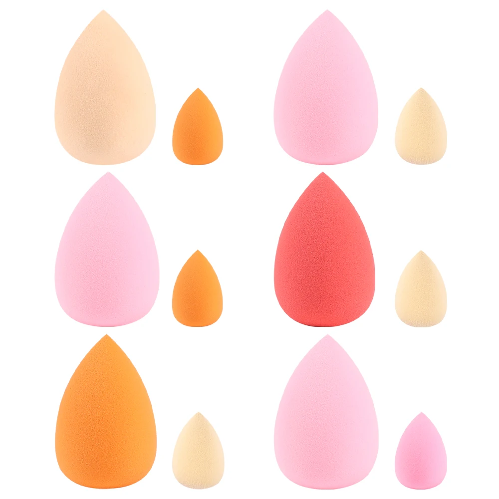 2 pcs/set Women Makeup Sponge Wet Dry Use  Beauty Egg  Cushion Foundation Powder Sponge Beauty Tool Makeup Accessories