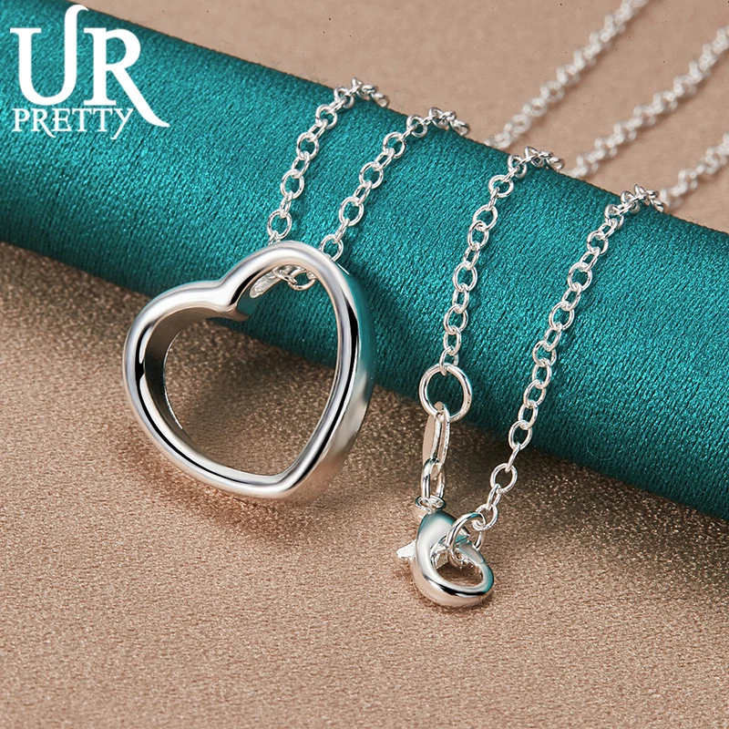 URPRETTY 925 Sterling Silver 18K Gold Irregular Water Drop Necklace 16/18/20/22/24/26/28/30 Inch Chain For Woman Wedding Jewelry image 2