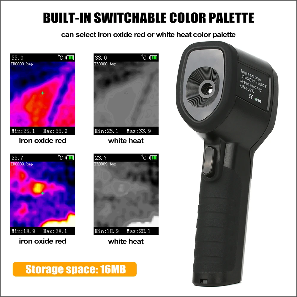RZ termocamera professionale Mini LCD digitale palmare IR termocamera termometro a infrarossi pirometro a infrarossi Camer HT-175