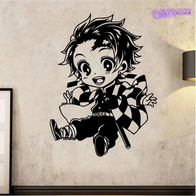 Demon Slayer Wall Decal Kimetsu no Yaiba Vinyl Kamado Tanjirou Wall Stickers Decal Decor Home Decoration Anime Car Sticker