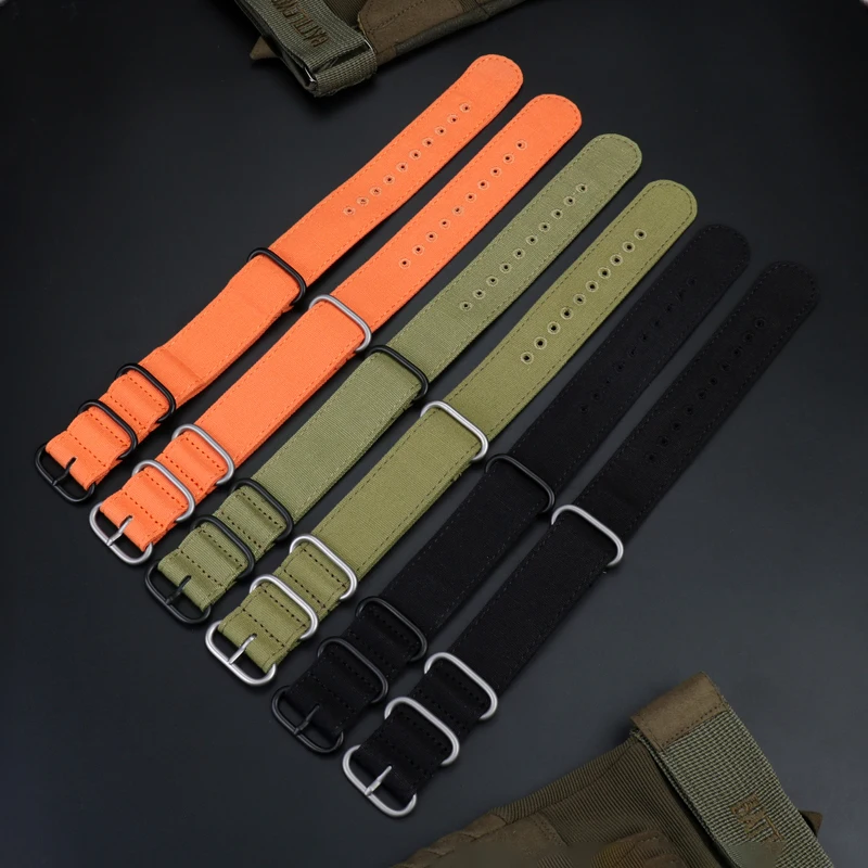 High duty quality Thick canvas strap 20/22/24/26mm Panerai/Breitling All the major brands sport Nylon Canvas Fabric Watch Strap