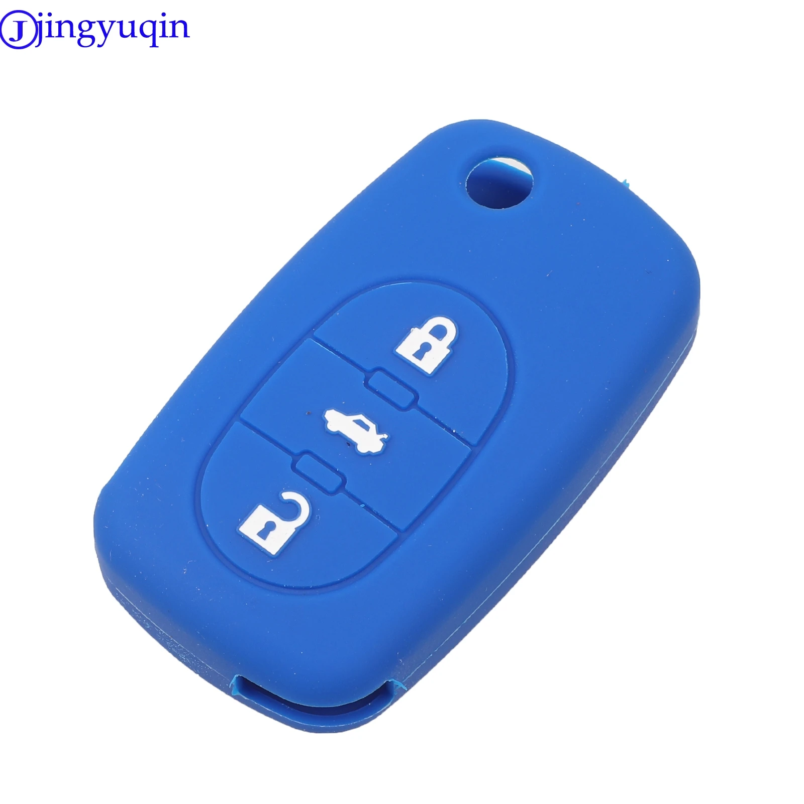 jingyuqin Silicone 3 Buttons Flip Folding Remote Car Key Fob Case Cover For Audi A2 A3 A4 A6 A8