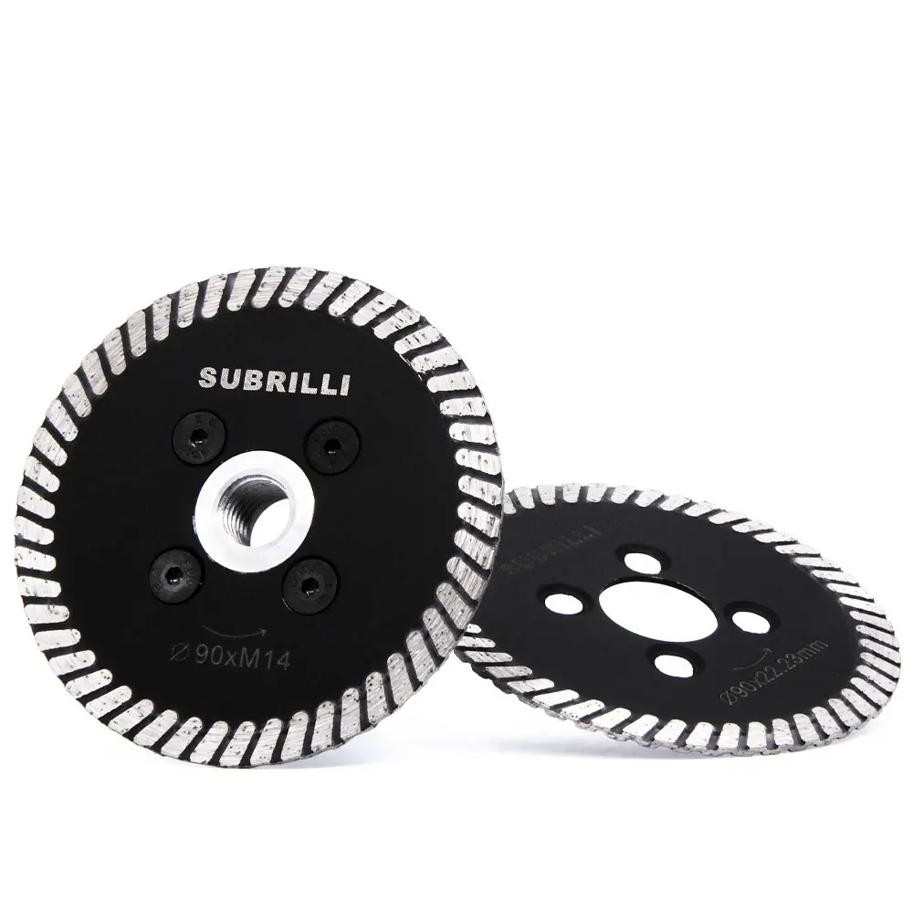 90mm Mini Diamond Engraving Saw Blade With Removable M14 & 5/8-11 Flange Carving Stone Concrete Cutting Disc for Engraver