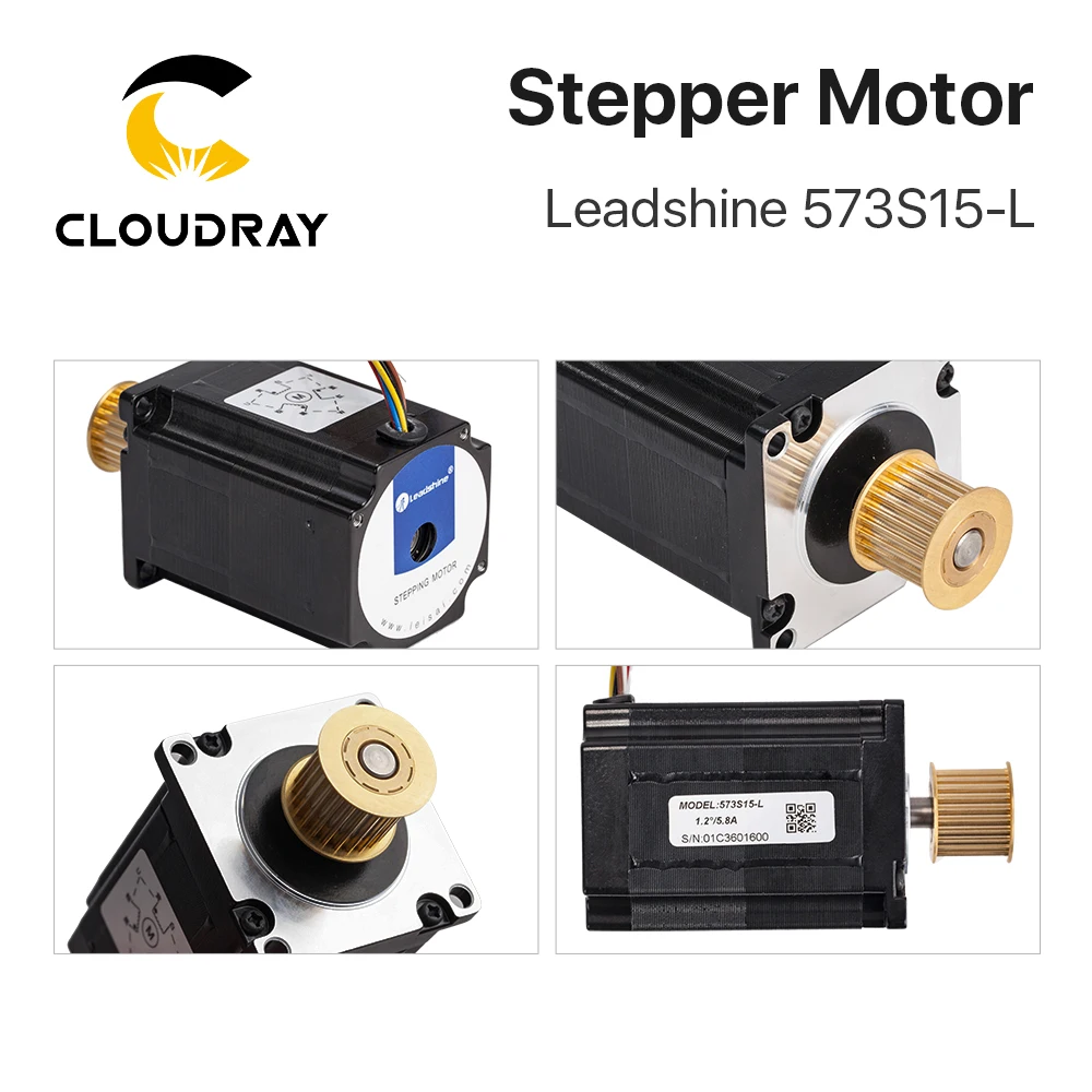 Leadshine Nema23 Stepper Motor 57mm 3 Phase 150Ncm 5A Stepper Motor with GEAR（573S15-L）6-lead for 3D printer CNC XYZ