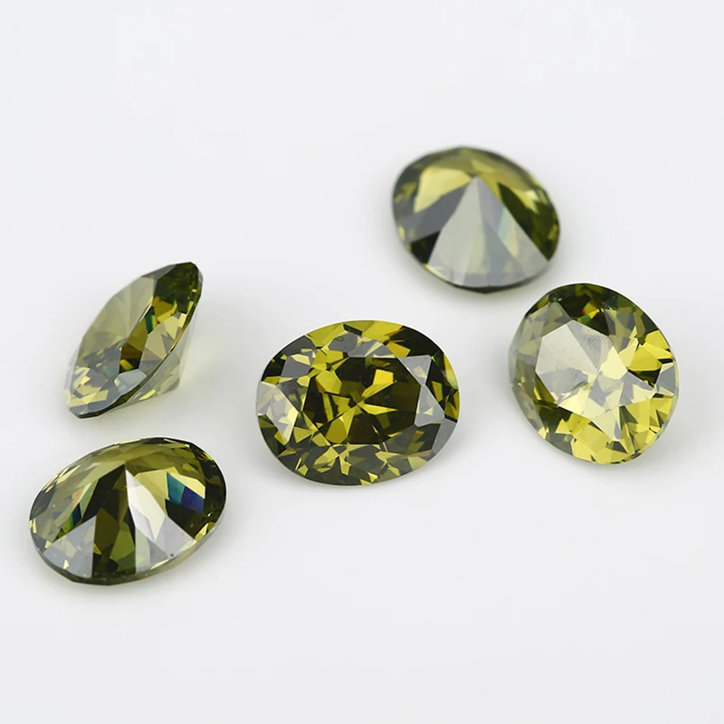 Size 2x3~13x18mm 5A Various Color Loose Cubic Zirconia Stone Oval Shape CZ Synthetic Gems For Jewelry