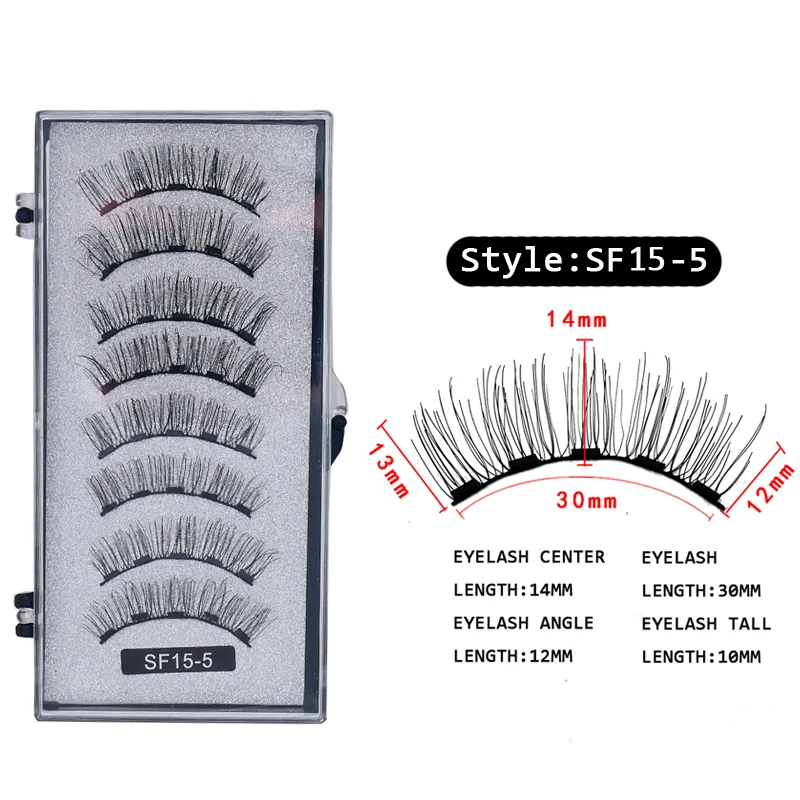 4 Paar 5 Magnete 3D Magnetische Falsche Wimpern Handgefertigte Künstliche Faux Cils Magnetische Natürliche Nerz-Wimpern mit Pinzette – Detail 17