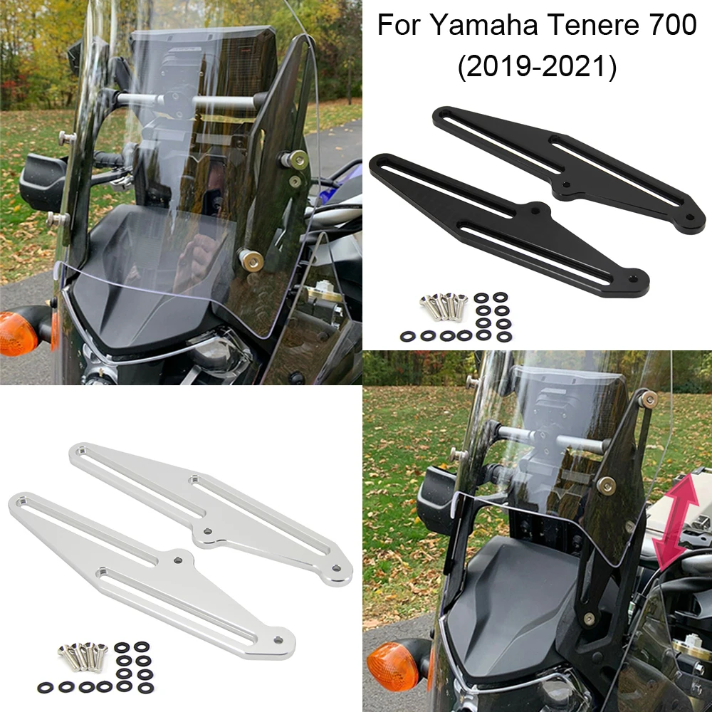 

New Windscreen Adjusters Motorcycle Support Holder kits Windshield Bracket For Yamaha Tenere 700 XTZ 700 XT700Z 2019 2020