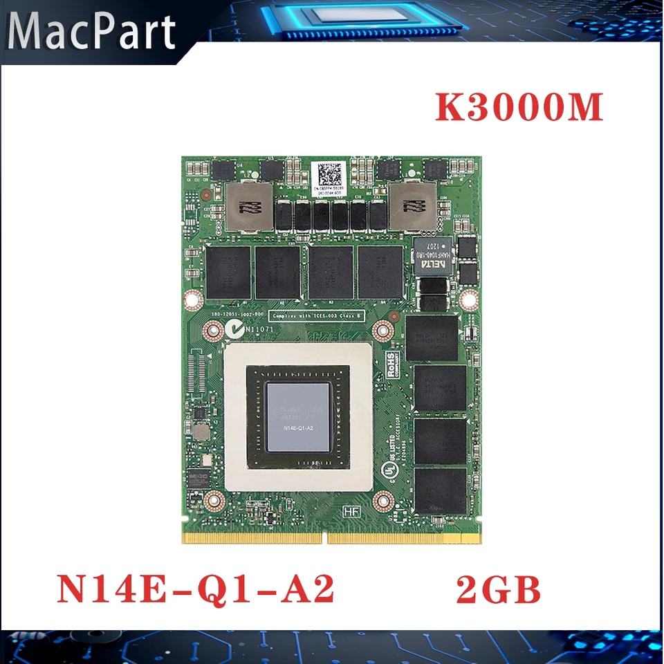 Quadro-グラフィックカードK3000K3000m gddr5,2GB,N14E-Q1-A2 x