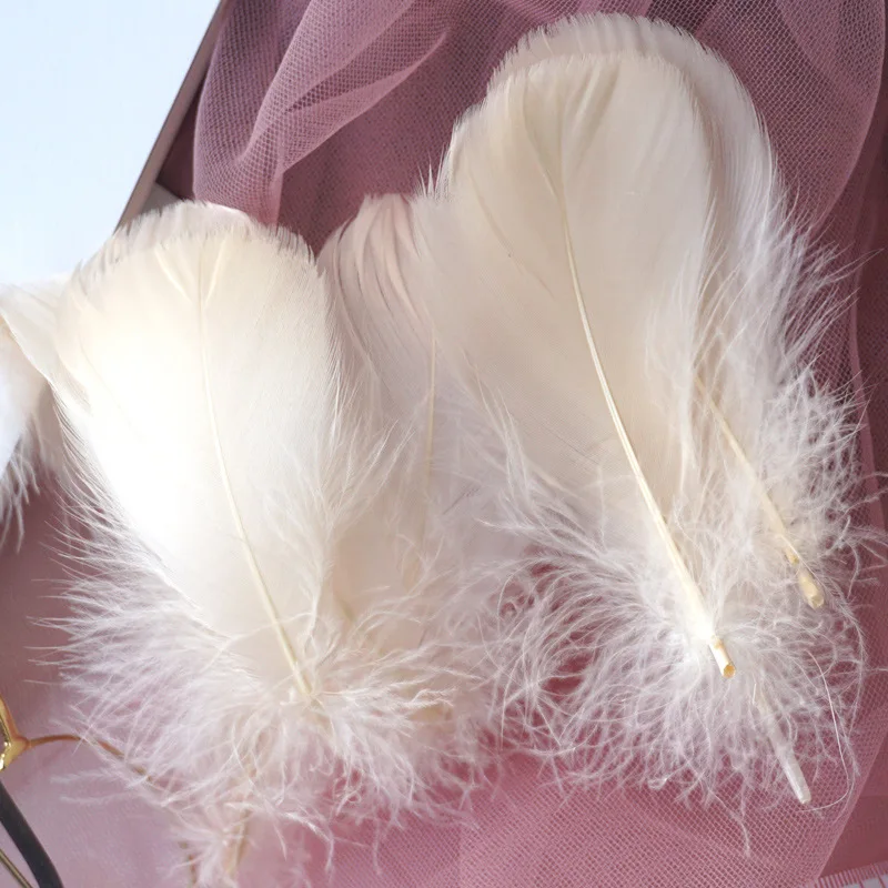 Natürliche Gänsefedern, 4–8 cm, 8–12 cm, Schwanenfedern, für Heimdekoration, Basteln, DIY, Hochzeit, Schmuckzubehör, 100 Stück – Detail 24