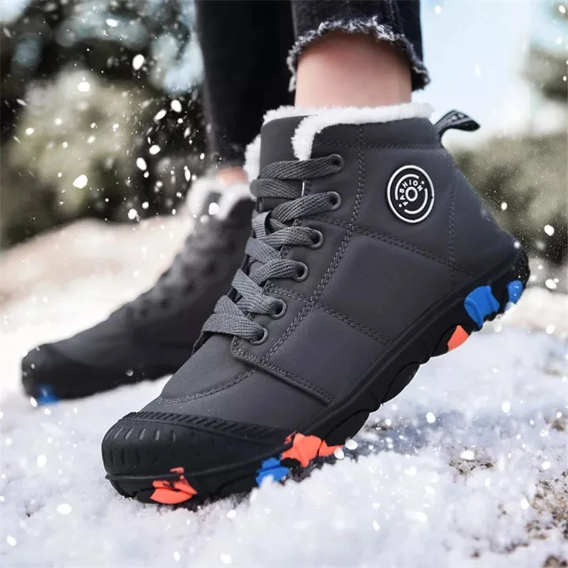 Children snow boots waterproof warm shoes for boys girls kids winter boots with fur non-slip sneakers size 30-39