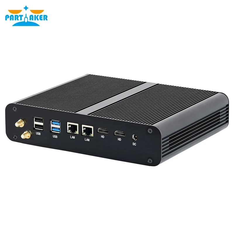 Partaker Mini PC Intel Core i7 1065G7 i5 1035G4 2*RAM Slots Max 64GB DDR4 RAM Gaming Desktop Computer 2*HDMI2.0 2*LAN 8*USB