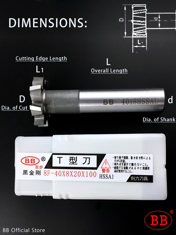 Imagem -05 - Bb-t Slot Fresa para Metal Hss Carpintaria Key Seat Router Bit 112 mm de Diâmetro 850 mm Espessura