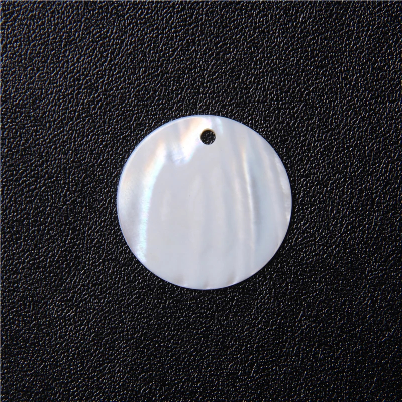 10mm/25mm Natural Mother of Pearl Beads Plated Shell White Flat Round Coin Shell Pendants Beads for Jewelry Making Handmade DIY