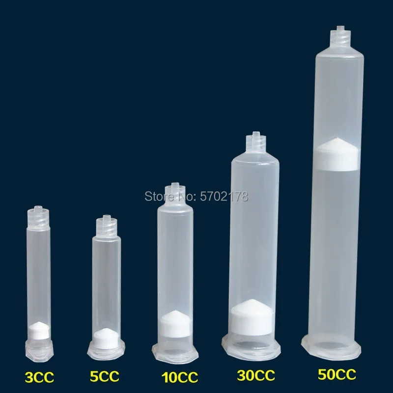 20pcs Industrial Syringe Anti-corrosion Dispensing Syringe Transparent Small Capacity  US type Syringe