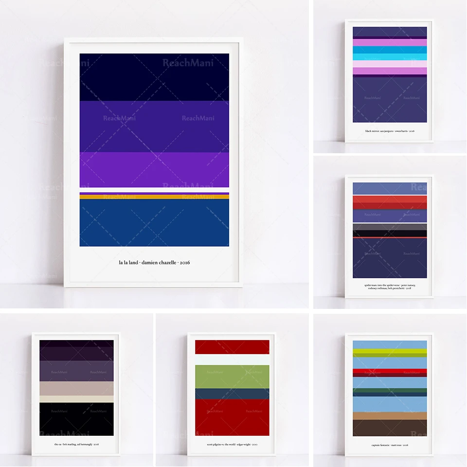 Affiche de film alternative d'impression de palette minimaliste | Style Polaroid