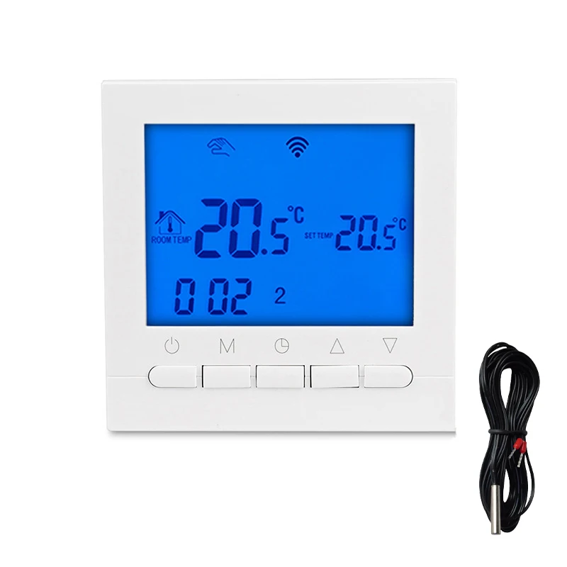 16A Touch Screen Home Heating Thermostat Infrared Heating Panels Temperature Controller White Color