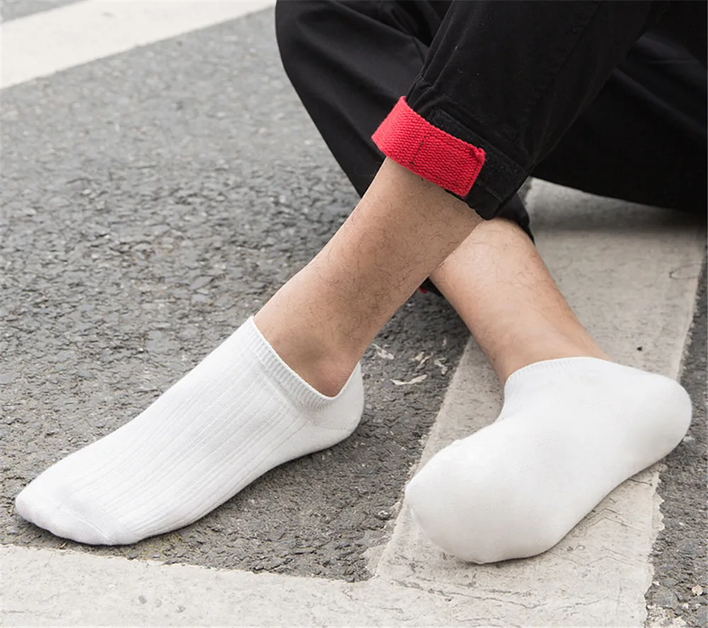 Men Sock Breathable Solid Cotton Ankle Sock Spring Summer Casual Male Funny Sock Meias calcetines