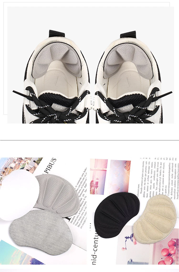3 Paar Ferseneinsätze für Schuhe, zu groß, reduziert die Größe, Füllstoff, Turnschuhe, High Heels, Schmerzlinderung, Einlegesohle, Anti-Verschleiß-Fuß-Fersenschutz – Detail 9