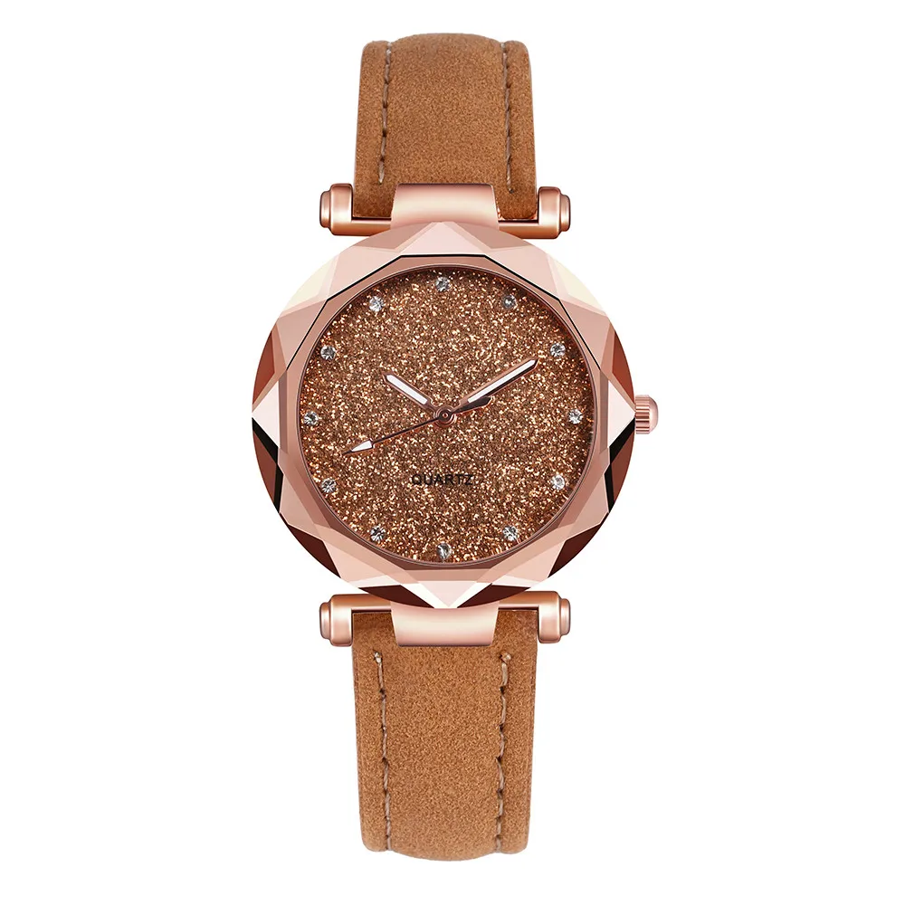 Women Fashion Korean Rhinestone Rose Gold Quartz Watch Female Belt Watch Women Watches Relogio Wristwatch Women Wristwatch