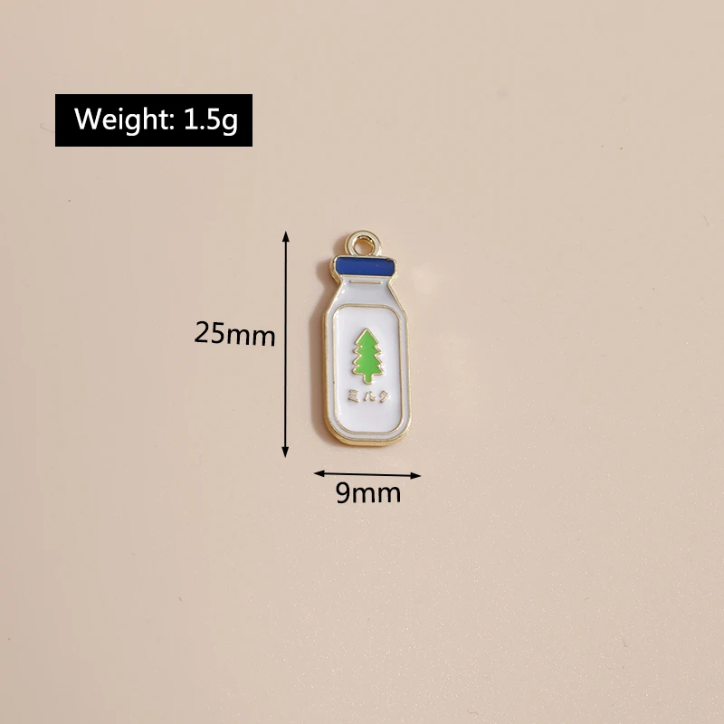 Leslie 10 Stück Emaille süße Essen Trinken Eis Kuchen Saft Cola Charms Anhänger für Halsketten DIY Schmuckherstellung Zubehör – Detail 24