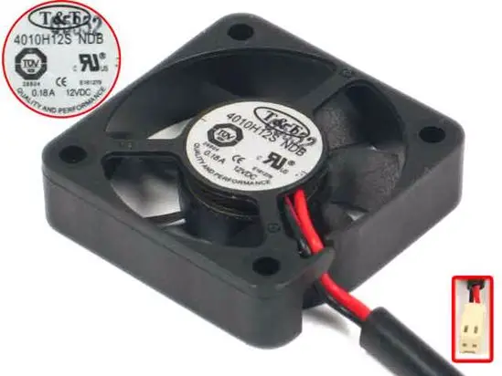 

T&T 4010H12S Server Cooling Fan DC 12V 0.18A 40x40x10mm 2-wire