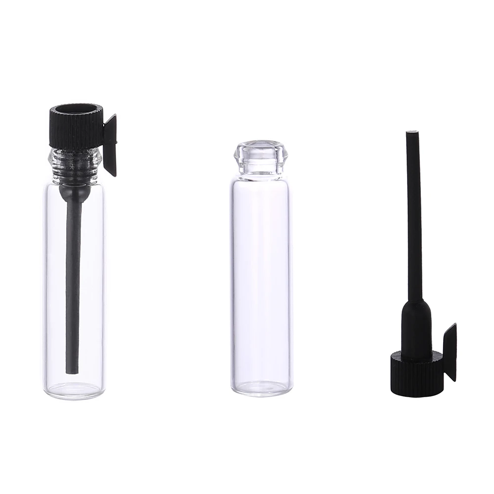 50 pcs / lot 1 ml 2ml can be filled with glass perfume bottle empty Sample Dropper bottle empty bottle perfume Tube Trial Bottle