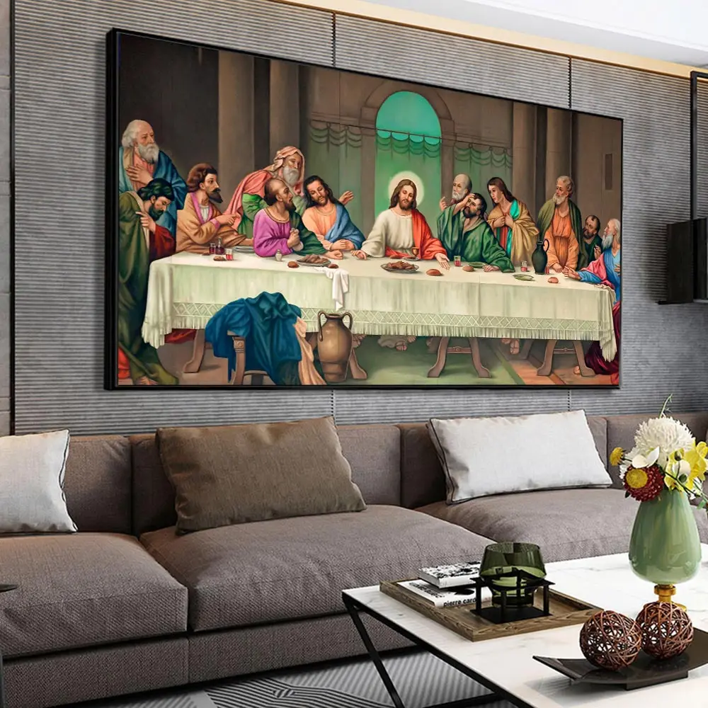 Famous Painting Canvas Print Copy The Last Supper Modern Posters Print Wall Art Painting For Living Room Cuadros Decor Picture