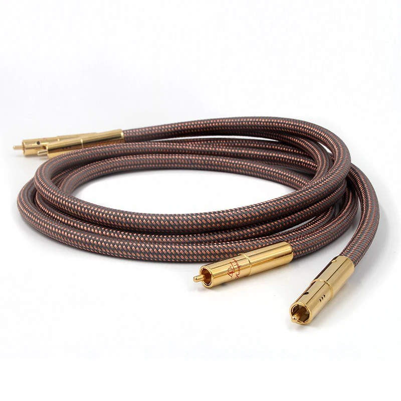 

1 pair Hifi RCA Cable Accuphase 40th Anniversary Edition RCA Interconnect Audio Cable Gold plated plug hifi RCA to RCA cable